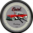 Licensed 1955 Buick Century Red White 2 Dr Sedan General Motors Sign Wall Clock Licensed 1955 Buick Century Red White 2 Dr Sedan General Motors Sign Wall Clock