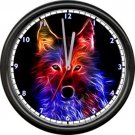 Wolf Wolves Wildlife Moon Native Poster Art Sign NOT A NEON LIGHT Wall Clock Wolf Wolves Wildlife Moon Native Poster Art Sign NOT A NEON LIGHT Wall Clock