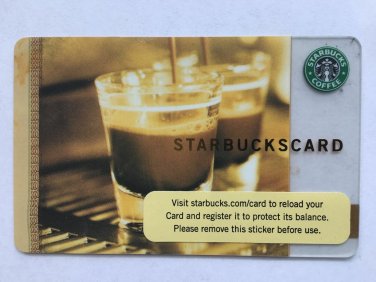 RARE Starbucks Gift Card Double Steaming Espresso Cups Barista  No Value 2006