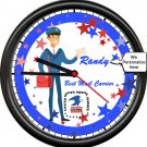 Mailman Postal Worker Best Carrier Gift US Post Office Delivery Sign Wall Clock