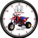 ATC 1986  3 Wheeler Retro ATV Motorcycle Sport Racing Honda Shop Sign Wall Clock