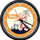 Reddy Kilowatt PP&L PPL Pennsylvania Power & Light Lineman Electric  Wall Clock