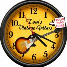Personalized Guitar Shop Sales Electric Music Store Teacher Sign Wall Clock