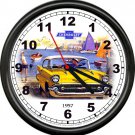 Licensed 1957 Classic Chevy 2 Dr Sedan Chevrolet General Motors Sign Wall Clock Licensed 1957 Classic Chevy 2 Dr Sedan Chevrolet General Motors Sign Wall Clock