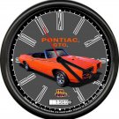 Licensed 1969 Pontica GTO Judge Orange Convertible Retro Vintage Sign Wall Clock