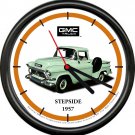 Licensed 1957 GMC Light Green Stepside Pickup Truck General Motors Wall Clock