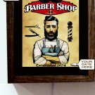 Personalized Your Name Barber Shop Pole Man Cave Moustache Light Lighted Sign