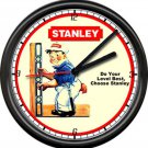 Stanley Tools Dealer Hardware Store Sign Wall Clock