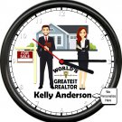 Personalized Name Real Estate Agent Realtor World's Greatest Sign Wall Clock
