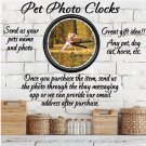 Custom Photo Your Pet's Name and Picture Any Pet Dog Cat Horse Wall Clocks
