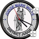Personalized District Court Judge Judicial Court Legal Office Sign Wall Clock