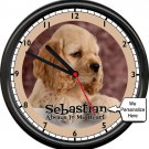 Cocker Spaniel Personalized Dog's Name Memorial Or Tribute Gift Sign Wall Clock Cocker Spaniel Personalized Dog's Name Memorial Or Tribute Gift Sign Wall Clock