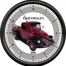 Licensed 1941 Chevy Pickup Truck Black Red Vintage  General Motors Wall Clock
