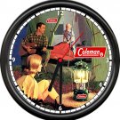 Retro Vintage Coleman Lantern Family Camping Tent 60's Theme Sign Wall Clock
