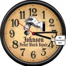 Personalized Your Name Pocket Watch Watchmaker Repair Retro Vintage Wall Clock