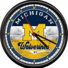 Michigan Wolverines College Football Team Uniform Graphic Sign Wall Clock