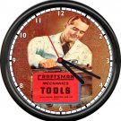 Retro Vintage Craftsman Mechanics Tools Garage Man Cave Sign Wall Clock