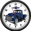 Licensed 1952 Chevy Pickup Truck Blue General Motors Retro Sign Wall Clock