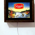 Schmidt Beer Native American Indian Spear Fishing Canoe Boat Light Lighted Sign Schmidt Beer Native American Indian Spear Fishing Canoe Boat Light Lighted Sign