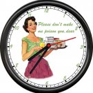 Retro Housewife Kitchen Don't Make Me Poison You Dear Funny  New Sign Wall Clock