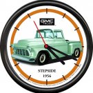 Licensed 1956 GMC Light Green Stepside Pickup Truck General Motors Wall Clock