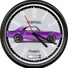 Licensed 1968 Pontiac Firebird Plum Crazy Purple General Motors Wall Clock