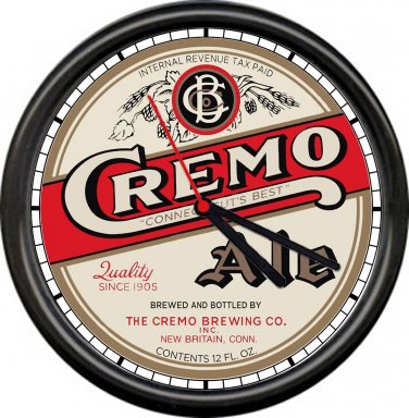 New Cremo Brewing Sparkling Ale  New Britain CT Lager Beer 10" Wall Clock