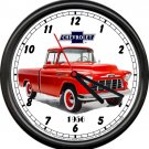 Licensed 1956 56 Chevy Red Step Side Pickup Truck General Motors Wall Clock