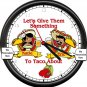 Let's Give Them Something To Taco About Your Name Bell Peppers Sign Wall Clock