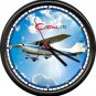 Cessna 172 Blue Aircraft Pilot Airplane Personal Aircraft Hangar Sign Wall Clock