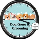 NEW Personalized Gift Dog Grooming Pet Store Groomer Wash Bath Sign Wall Clock