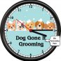 NEW Personalized Gift Dog Grooming Pet Store Groomer Wash Bath Sign Wall Clock