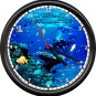 Scuba Divers In Wetsuit Mask Regulator Coral Reef Diving Gift Sign Wall Clock