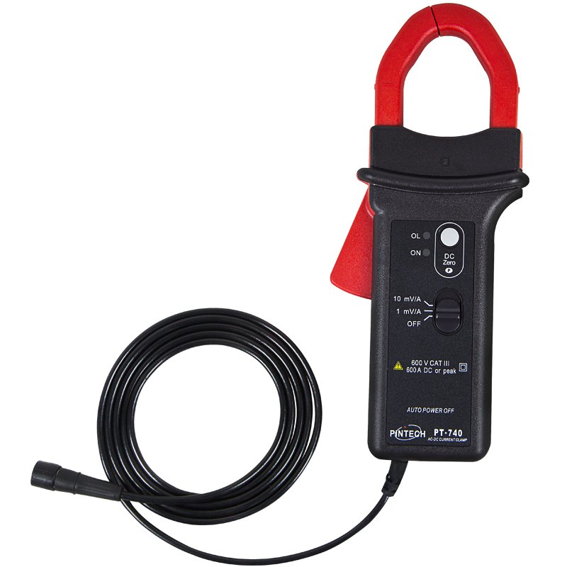 50KHz/300A PINTECH Oscilloscope AC/DC Current Probe PT-740Current Clamp Probe 10mV/A,1mV/A