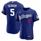 Men's Corey Seager Los Angeles Dodgers 2021 City Connect Flex Base Stitched Jersey - LosDodgers