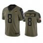 Men's Jevon Holland Miami Dolphins 2021-22 Salute To Service Olive Football Jersey Stitched