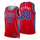 Men's Isaiah Stewart Detroit Pistons 2022 Red City Diamond Jersey 75th Anniversary