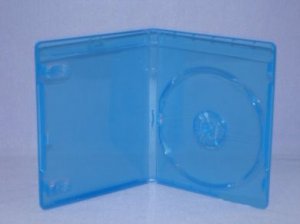 50pcs CD/DVD/Blu-Ray Blue Single Case for PS3/Movie