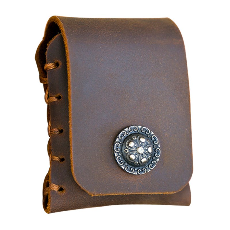 Handmade Genuine Leather lighter case,Brown lighter Holder, smoking accessories