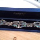 Sterling Abalone Shell  7 " Bracelet Mexico Taxco 925 signed & Marked RLS