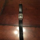 Bulova 1951 Wrist Watch Grey bezel 10K Gold Filled L3 Leather Band RUNS