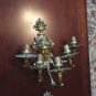 French Candelabra wall sconce large Pair 5 Arm Bronze