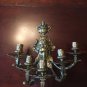 French Candelabra wall sconce large Pair 5 Arm Bronze
