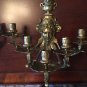 French Candelabra wall sconce large Pair 5 Arm Bronze