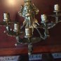 French Candelabra wall sconce large Pair 5 Arm Bronze