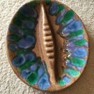 Large Ashtray Madeline Originals Earth Tones,1960’s CALIFORNIA blue & Green