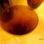 Amethyst Hand blown Pitcher Etched  6 piece glass water or tea Set  Goblets