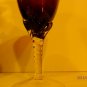 Amethyst Hand blown Pitcher Etched  6 piece glass water or tea Set  Goblets