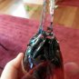 Amethyst Hand blown Pitcher Etched  6 piece glass water or tea Set  Goblets