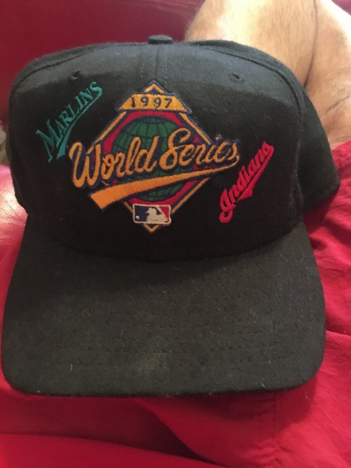 FLORIDA MARLINS 1997 World Series vs Cleveland Indians Cap Hat Snapback Vintage